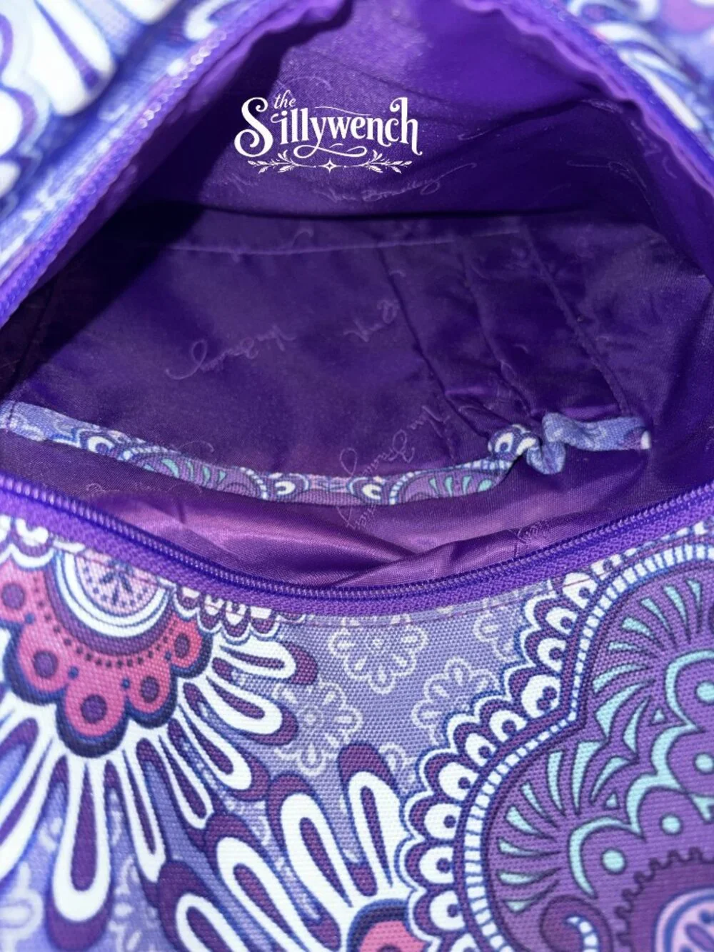 Vera Bradley Purple Medallion Paisley Grand Backpack in Lighten Up